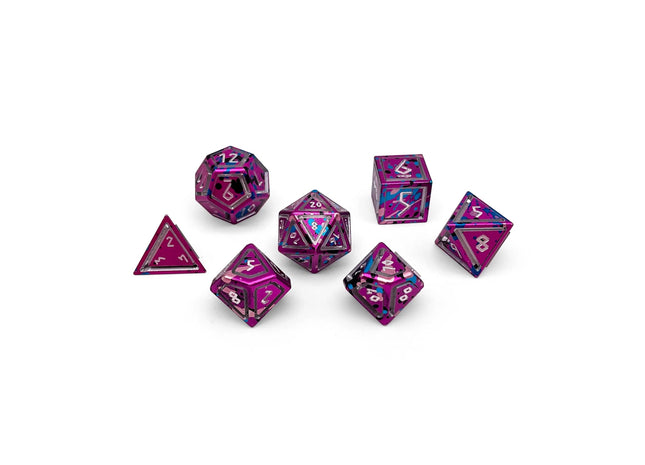 Gamers Guild AZ Norse Foundry Norse Foundry Aluminum Dice - Cosmic Horror - Nimbus 7 Piece Rpg Set Norse Foundry