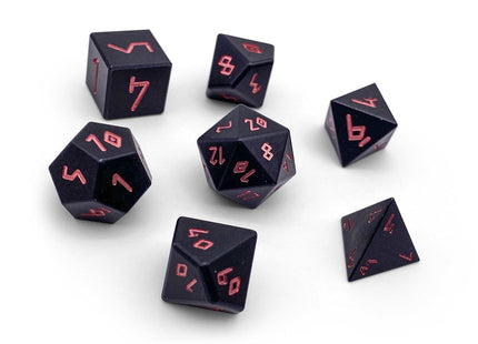 Gamers Guild AZ Norse Foundry Norse Foundry Aluminum Orb Dice - 7-Piece Set - Orb of Fire Norse Foundry