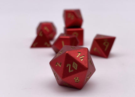 Gamers Guild AZ Norse Foundry Norse Foundry Aluminum Orb Dice - 7-Piece Set - Orb of Flame Strike Norse Foundry