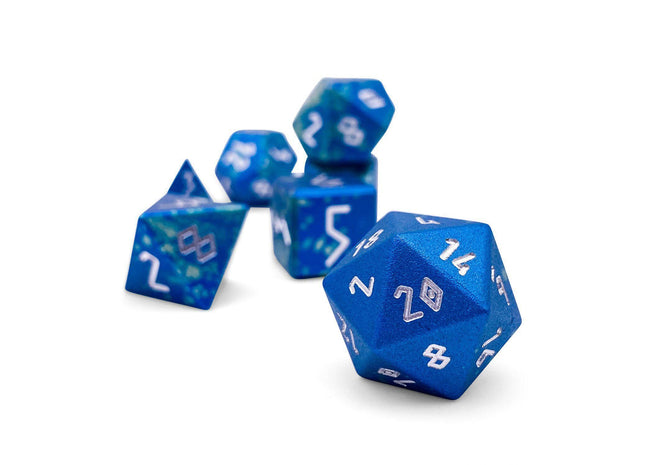 Gamers Guild AZ Norse Foundry Norse Foundry Aluminum Wondrous Dice - 7-Piece Set - Bullywug Norse Foundry