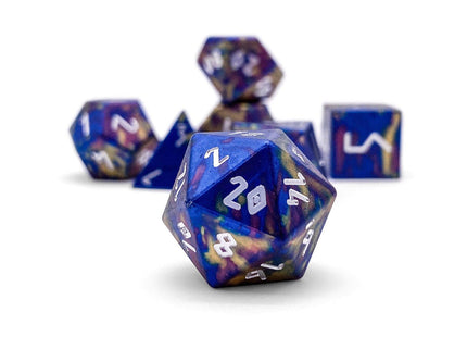 Gamers Guild AZ Norse Foundry Norse Foundry Aluminum Wondrous Dice - 7-Piece Set - Color Spray Norse Foundry