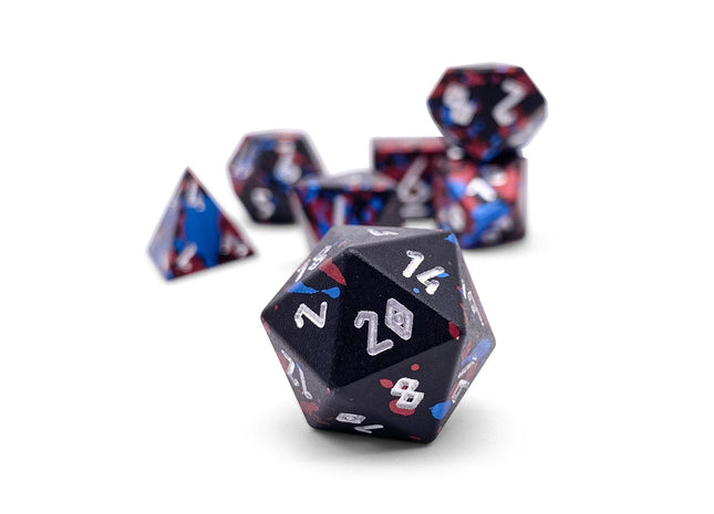 Gamers Guild AZ Norse Foundry Norse Foundry Aluminum Wondrous Dice - 7-Piece Set - Dark Circus Norse Foundry