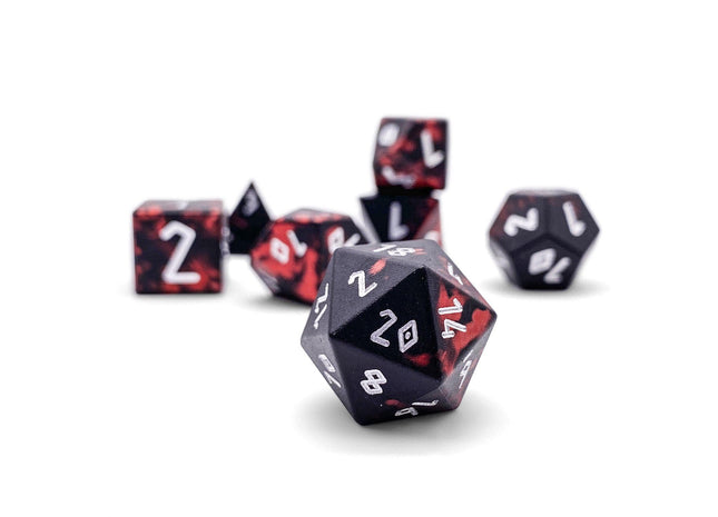 Gamers Guild AZ Norse Foundry Norse Foundry Aluminum Wondrous Dice - 7-Piece Set - Demon's Blood Norse Foundry