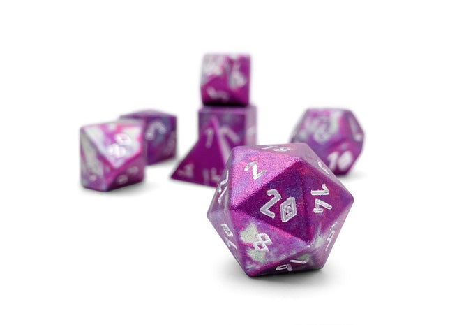 Gamers Guild AZ Norse Foundry Norse Foundry Aluminum Wondrous Dice - 7-Piece Set - Faerie Fire Norse Foundry