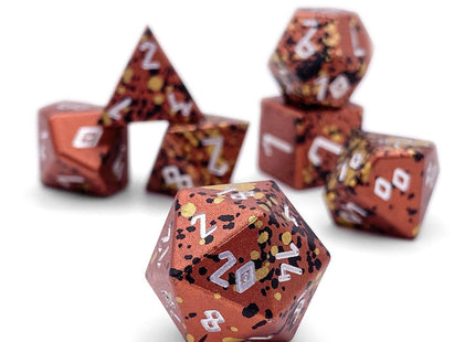 Gamers Guild AZ Norse Foundry Norse Foundry Aluminum Wondrous Dice - 7-Piece Set - Fire Elemental Norse Foundry