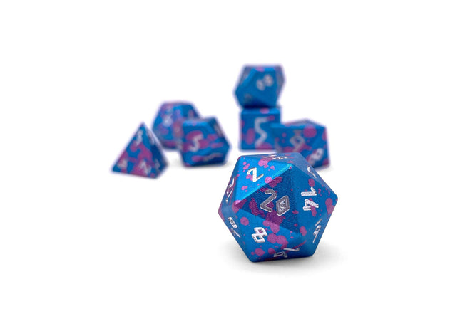 Gamers Guild AZ Norse Foundry Norse Foundry Aluminum Wondrous Dice - 7-Piece Set - Miami Dice Norse Foundry