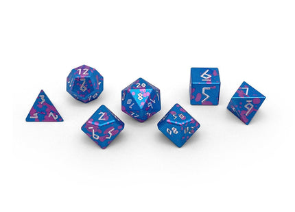 Gamers Guild AZ Norse Foundry Norse Foundry Aluminum Wondrous Dice - 7-Piece Set - Miami Dice Norse Foundry