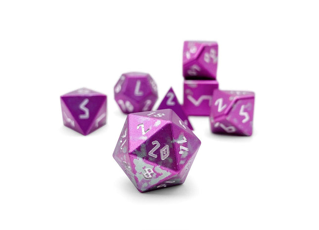 Gamers Guild AZ Norse Foundry Norse Foundry Aluminum Wondrous Dice - 7-Piece Set - Pixie Dust Norse Foundry