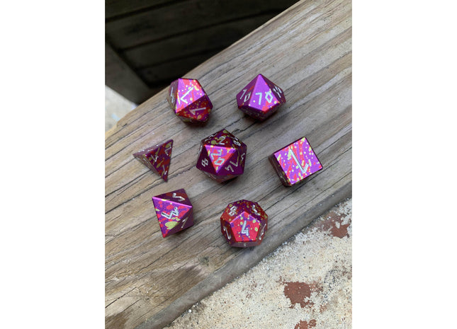 Gamers Guild AZ Norse Foundry Norse Foundry Aluminum Wondrous Dice - 7-Piece Set - Purple Wyrm Norse Foundry