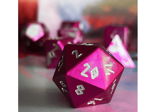 Gamers Guild AZ Norse Foundry Norse Foundry Aluminum Wondrous Dice - 7-Piece Set - Sugar Bomb Norse Foundry