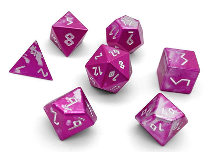 Gamers Guild AZ Norse Foundry Norse Foundry Aluminum Wondrous Dice - 7-Piece Set - Sugar Bomb Norse Foundry