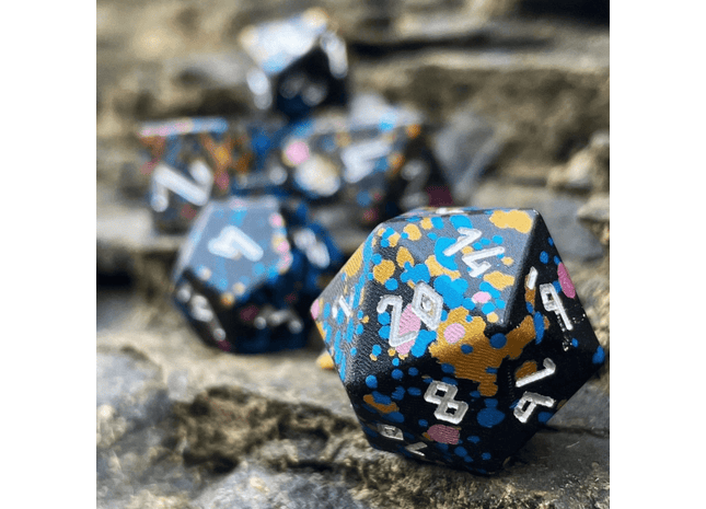Gamers Guild AZ Norse Foundry Norse Foundry Aluminum Wondrous Dice - 7-Piece Set - That 70's Dice Norse Foundry