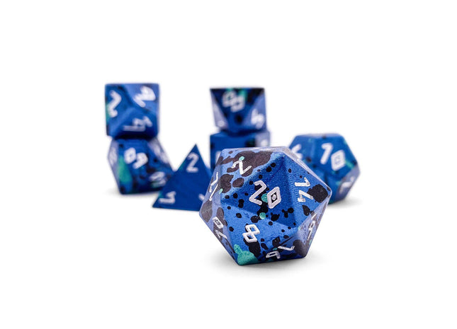 Gamers Guild AZ Norse Foundry Norse Foundry Aluminum Wondrous Dice - 7-Piece Set - The Mystery Die Norse Foundry