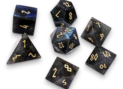 Gamers Guild AZ Norse Foundry Norse Foundry: Blue Labradorite - 7 Piece RPG Set Gemstone Dice Norse Foundry