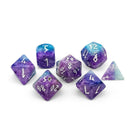 Gamers Guild AZ Norse Foundry Norse Foundry - Blue/Purple Barite - 7 Piece RPG Set Gemstone Dice Norse Foundry