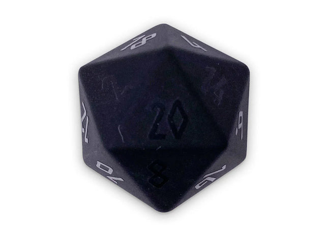 Gamers Guild AZ Norse Foundry Norse Foundry: Boulder 30mm Gemstone Dice - Black Obsidian Raised Norse Foundry