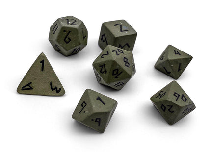 Gamers Guild AZ Norse Foundry Norse Foundry Ceramic Dice - 7-Piece Set - Green Norse Foundry