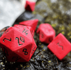 Gamers Guild AZ Norse Foundry Norse Foundry Ceramic Dice - 7-Piece Set - Red Norse Foundry