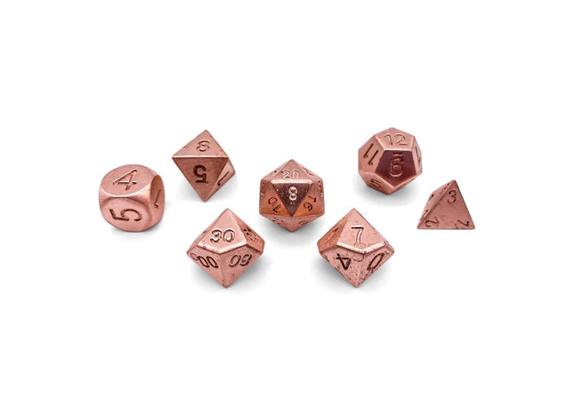 Gamers Guild AZ Norse Foundry Norse Foundry: Copper - 7 Piece RPG Set True Metal Dice Norse Foundry