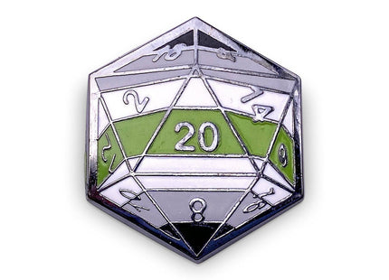 Gamers Guild AZ Norse Foundry Norse Foundry - D20 Agender Pride Flag Pin Norse Foundry