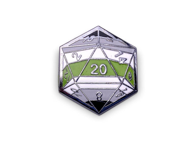 Gamers Guild AZ Norse Foundry Norse Foundry - D20 Agender Pride Flag Pin Norse Foundry