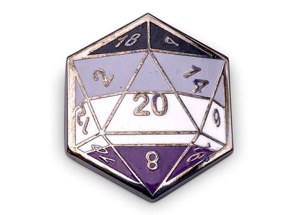 Gamers Guild AZ Norse Foundry Norse Foundry - D20 Asexual Pride Flag Pin Norse Foundry