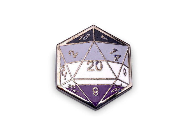 Gamers Guild AZ Norse Foundry Norse Foundry - D20 Asexual Pride Flag Pin Norse Foundry