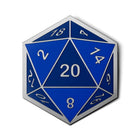 Gamers Guild AZ Norse Foundry Norse Foundry: D20 Dice Die - Hard Enamel Adventure Dice Pin Metal - Blue Norse Foundry