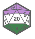 Gamers Guild AZ Norse Foundry Norse Foundry - D20 Genderqueer Pride Flag Pin Norse Foundry
