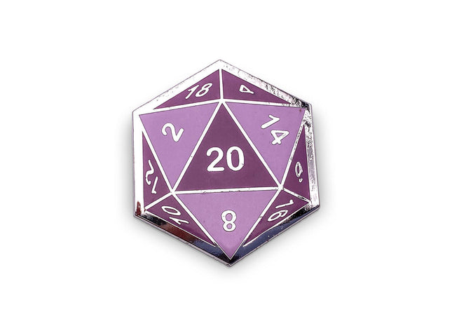Gamers Guild AZ Norse Foundry Norse Foundry - D20 Hot Pink Pin Norse Foundry