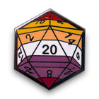 Gamers Guild AZ Norse Foundry Norse Foundry - D20 Lesbian Pride Flag Pin Norse Foundry