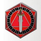 Gamers Guild AZ Norse Foundry Norse Foundry: D20 Sword Spinner Pin - Red Norse Foundry