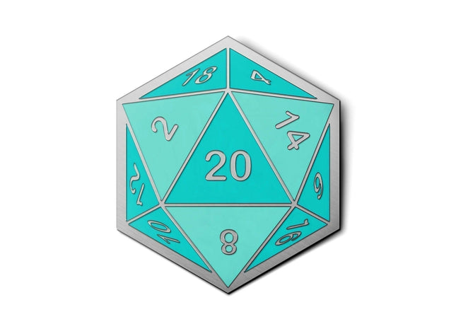 Gamers Guild AZ Norse Foundry Norse Foundry - D20 Teal Pin Norse Foundry
