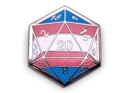 Gamers Guild AZ Norse Foundry Norse Foundry - D20 Transgender Pride Flag Pin Norse Foundry