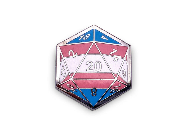 Gamers Guild AZ Norse Foundry Norse Foundry - D20 Transgender Pride Flag Pin Norse Foundry