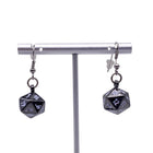 Gamers Guild AZ Norse Foundry Norse Foundry: Drow Black - Ioun Stone D20 Dice Earrings Norse Foundry