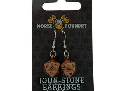 Gamers Guild AZ Norse Foundry Norse Foundry Earrings - Gnomish Copper - Ioun Stone D20 Dice Earrings Norse Foundry