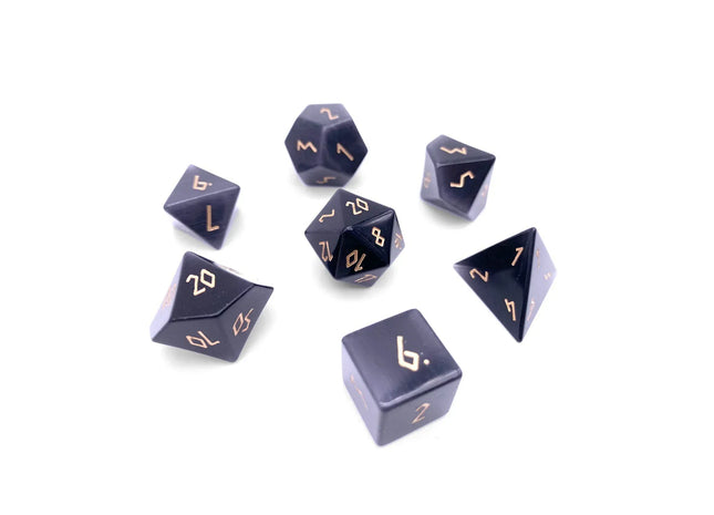 Gamers Guild AZ Norse Foundry Norse Foundry: Ebony Cat's Eye (7pc Set) Norse Foundry
