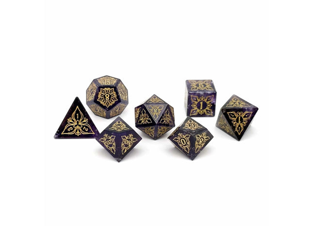 Gamers Guild AZ Norse Foundry Norse Foundry - Feyweave - Amethyst - 7 Piece RPG Set Norse Foundry
