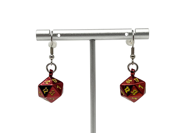 Gamers Guild AZ Norse Foundry Norse Foundry: Fireball - Ioun Stone D20 Dice Earrings Norse Foundry