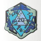 Gamers Guild AZ Norse Foundry Norse Foundry: Gelatinous D20 Dice Die  Hard Enamel Pin (Blue) Norse Foundry