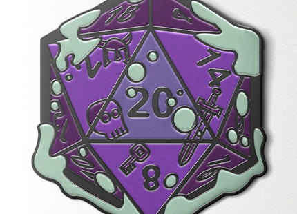 Gamers Guild AZ Norse Foundry Norse Foundry: Gelatinous D20 Dice Die  Hard Enamel Pin (Purple) Norse Foundry