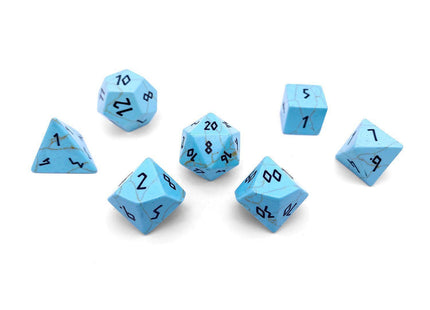 Gamers Guild AZ Norse Foundry Norse Foundry Gemstone Dice- 7-Piece Set - Blue Turquoise Norse Foundry