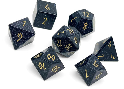 Gamers Guild AZ Norse Foundry Norse Foundry: Gemstone Dice - Blue Sandstone (7pc Set) Norse Foundry