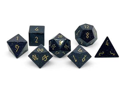 Gamers Guild AZ Norse Foundry Norse Foundry: Gemstone Dice - Blue Sandstone (7pc Set) Norse Foundry