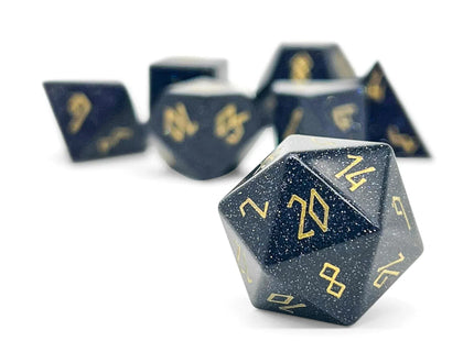 Gamers Guild AZ Norse Foundry Norse Foundry: Gemstone Dice - Blue Sandstone (7pc Set) Norse Foundry