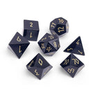 Gamers Guild AZ Norse Foundry Norse Foundry Gemstones - 7-Piece Set - Black Obsidian Gold Font Norse Foundry