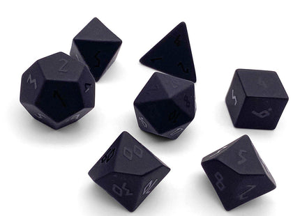 Gamers Guild AZ Norse Foundry Norse Foundry Gemstones - 7-Piece Set - Black Obsidian Raised Norse Foundry