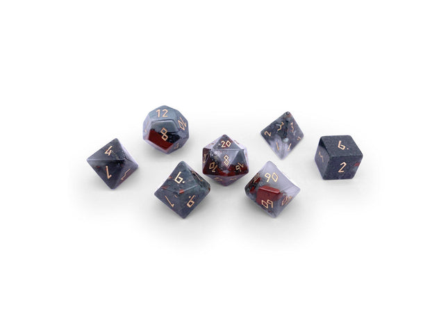 Gamers Guild AZ Norse Foundry Norse Foundry Gemstones - 7-Piece Set - Bloodstone Norse Foundry