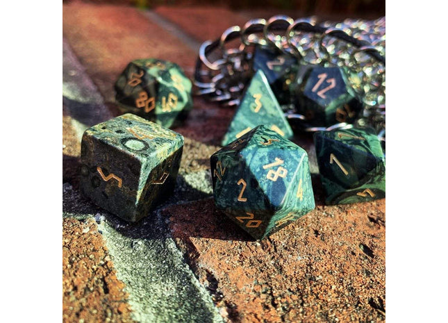 Gamers Guild AZ Norse Foundry Norse Foundry Gemstones - 7-Piece Set - Crocodile Jasper Norse Foundry